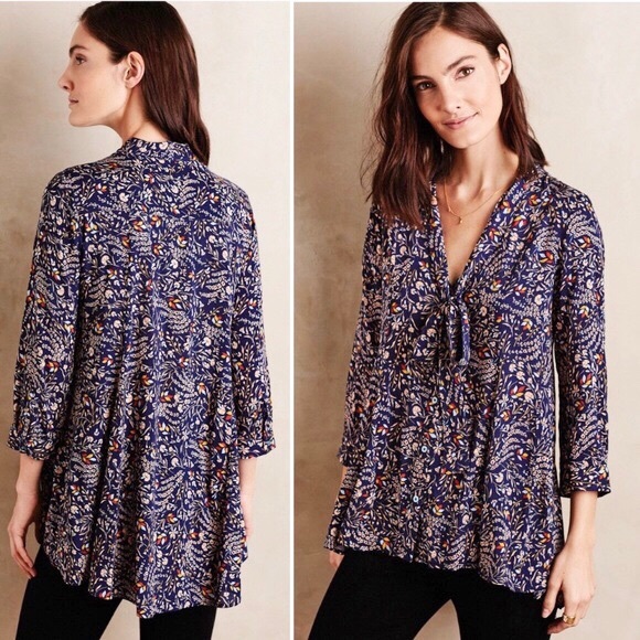 Anthropologie Tops - ANTHROPOLOGIE MAEVE Floral Button Up Blouse